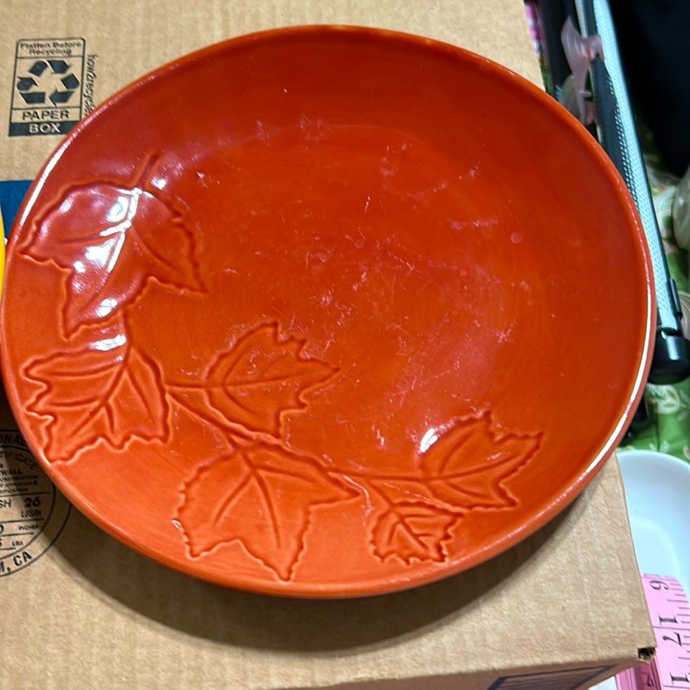 2 Super cute leaf 🍁 pattern plates